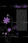 Purple Floral Card Background with Sample Text